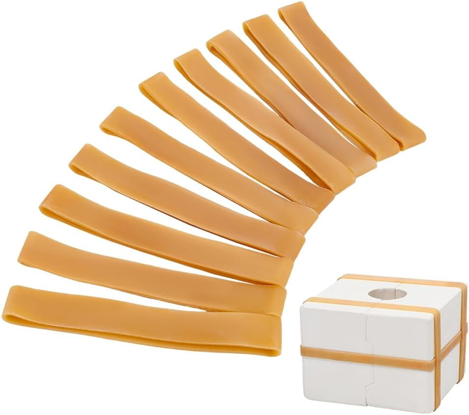 14pcs Rubber Band Heavy Duty Fasteners Ceramic Crafts Mold Binding Band Wheat 400x25mm 14pcs/set