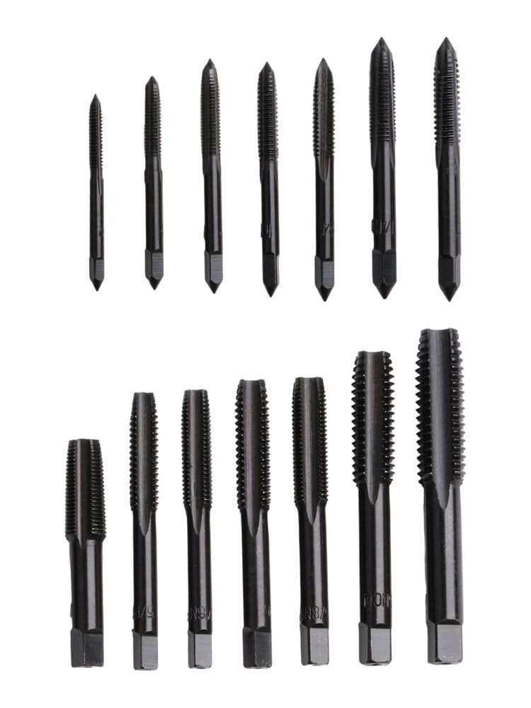 14pcs Tap Set of Taps Drill Bits Machine Spiral Point Screw Thread ...
