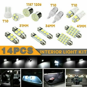 14pcs/lot Car Auto Interior Map Dome License Plate Replacement LED T10 Light Kit White Lamp Set