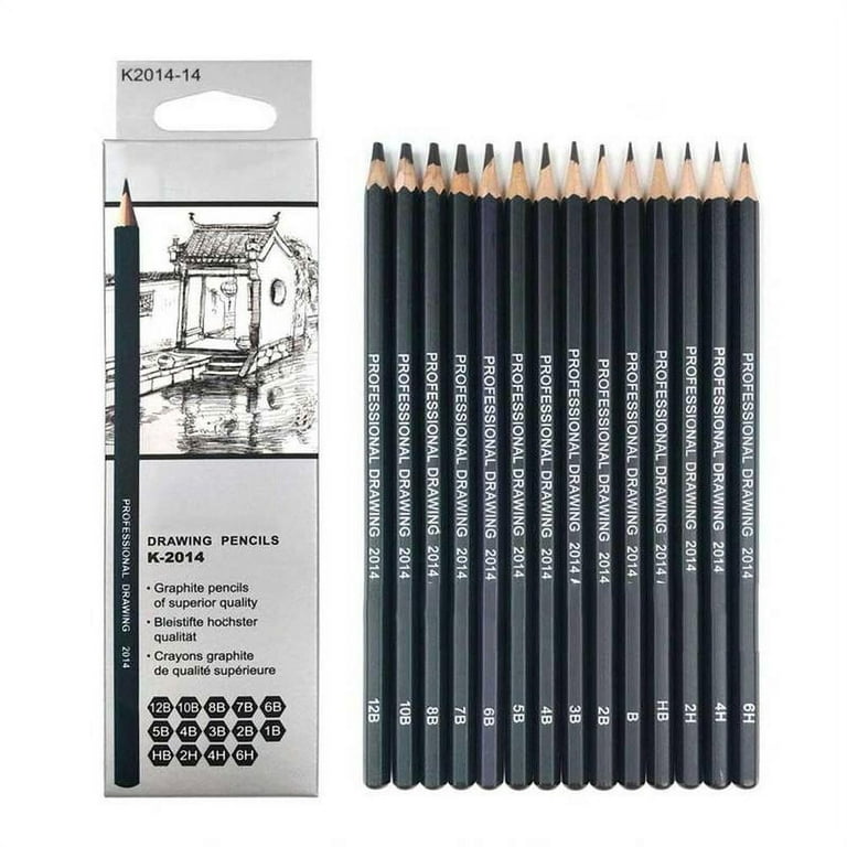 12pcs/set Professional Wooden Sketch Pencils Soft/Medium/Hard Graphite  Pencil Lead Art Manual Draw Pen Office School Stationery - AliExpress