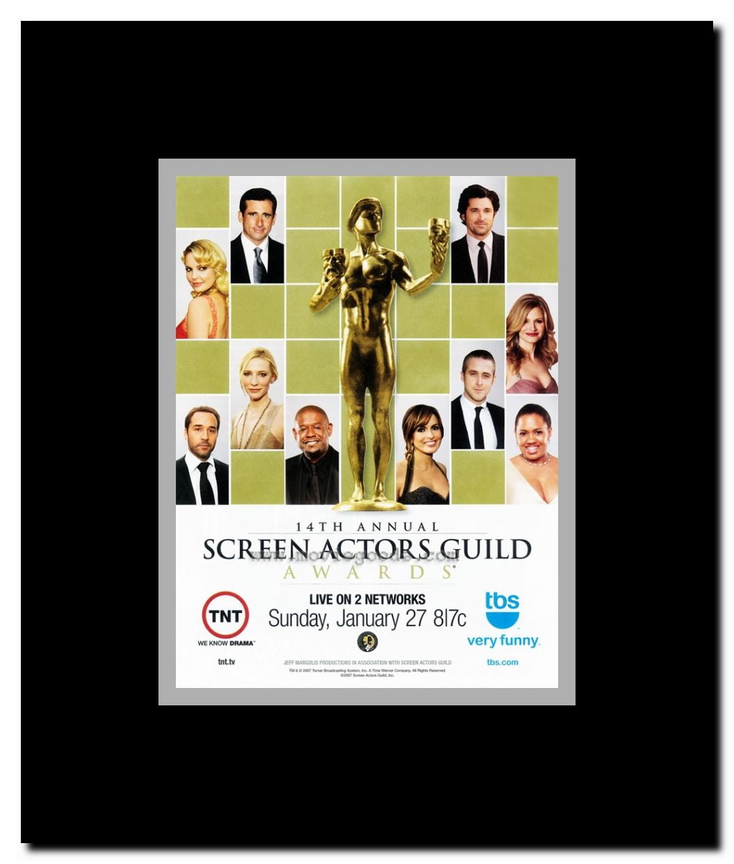 14th Annual Screen Actors Guild Awards Framed Movie Poster