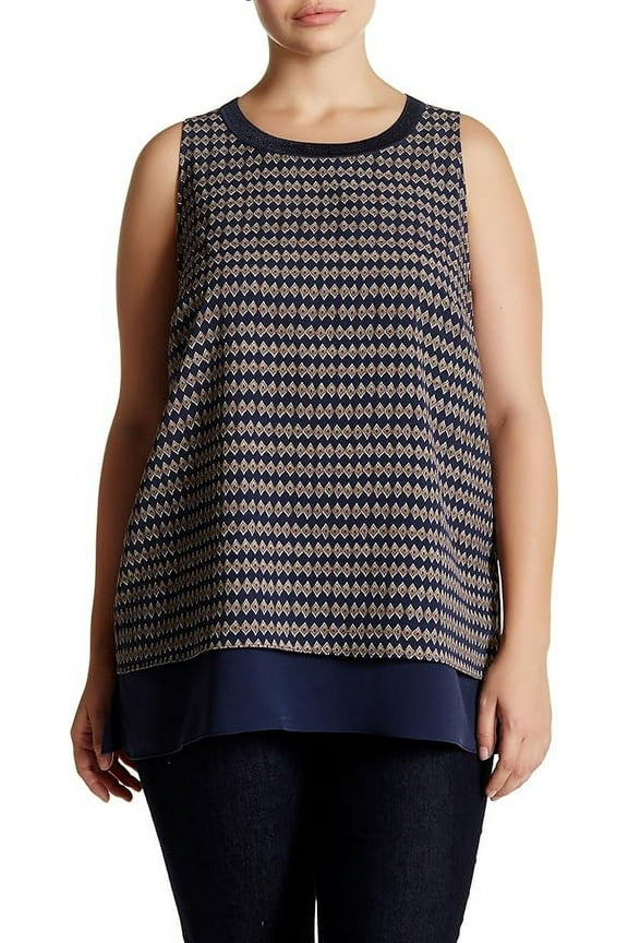 Split Back Double Layer Shell, Large - Navy Multi