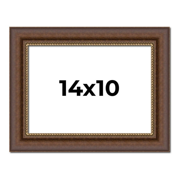 14x10 Copper and Brown Real Wood Picture Frame Width 2 inches | Interior Frame Depth 0.5 inches |