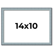 14x10 Frame Blue Scuffed Farm Board Solid Wood Picture Frame Width 0.75 Inches | Interior Depth 0.5