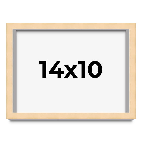 14x10 Frame Natural Wood Picture Frame | 0.75 Inch Moulding Width ...