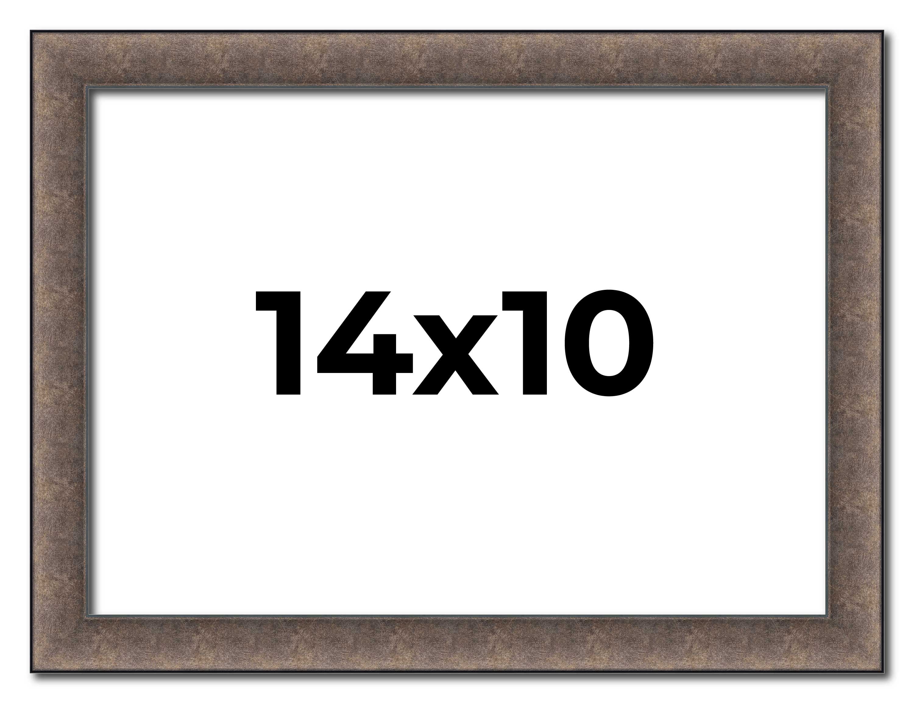14x10 Frame Silver Real Wood Picture Frame Width 1.25 Inches | Interior ...