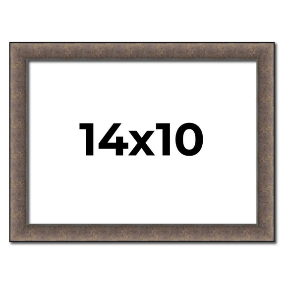 14x10 Frame Silver Real Wood Picture Frame Width 1.25 Inches | Interior Frame Depth 0.5 Inches |