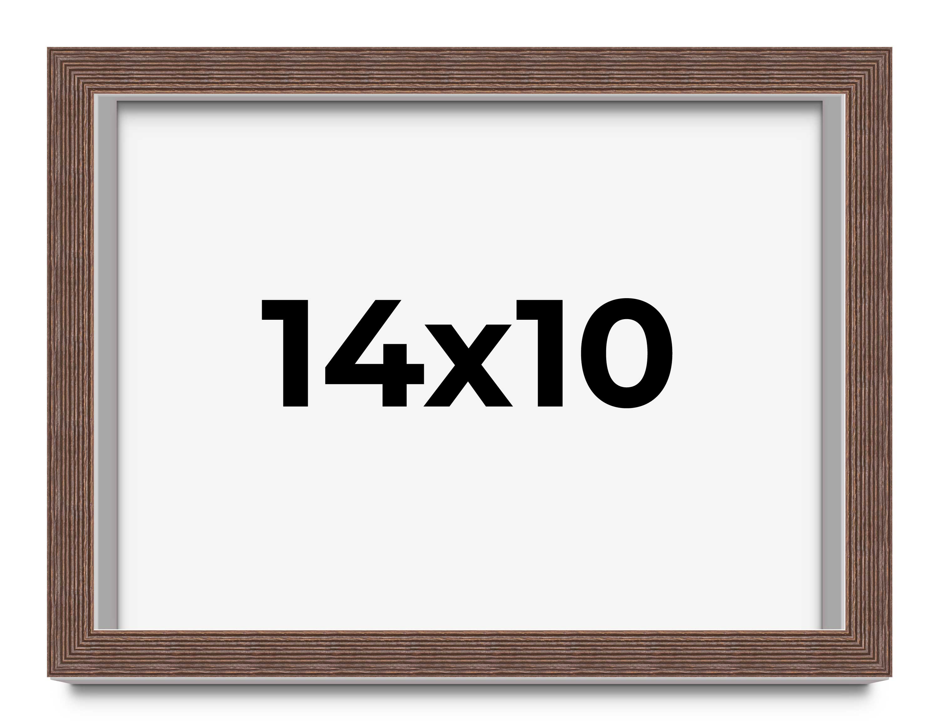 14x10 Shadow Box Frame Brown | 1.125 inches Deep Real Wood Rustic ...
