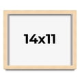 thumbnail image 1 of 14x11 Frame Beige Real Wood Picture Frame Width 0.75 inches | Interior Frame Depth 0.5 inches |, 1 of 8