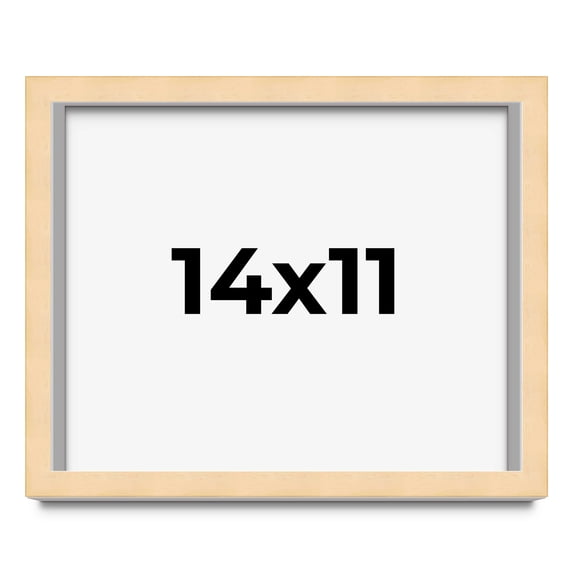14x11 Frame Beige Real Wood Picture Frame Width 0.75 inches | Interior Frame Depth 0.5 inches |