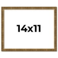 thumbnail image 1 of 14x11 Frame Gold Kingsley Distressed Solid Wood Picture Frame Width 0.75 Inches | Interior Frame, 1 of 8