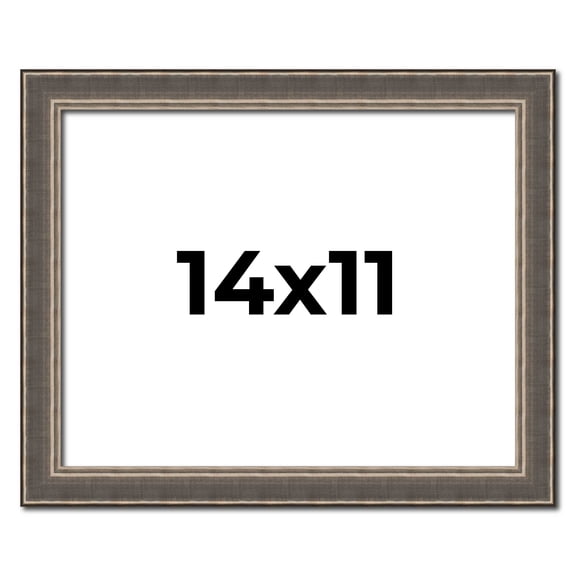 14x11 Frame Silver Real Wood Picture Frame Width 1.25 Inches | Interior Frame Depth 0.5 Inches |