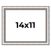 14x11 Frame Silver Real Wood Picture Frame Width 1.25 Inches | Interior Frame Depth 0.5 Inches |