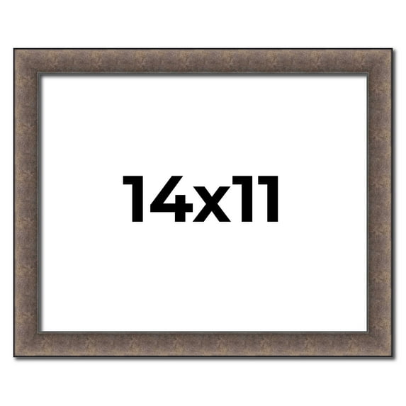 14x11 Frame Silver Real Wood Picture Frame Width 1.25 Inches | Interior Frame Depth 0.5 Inches |