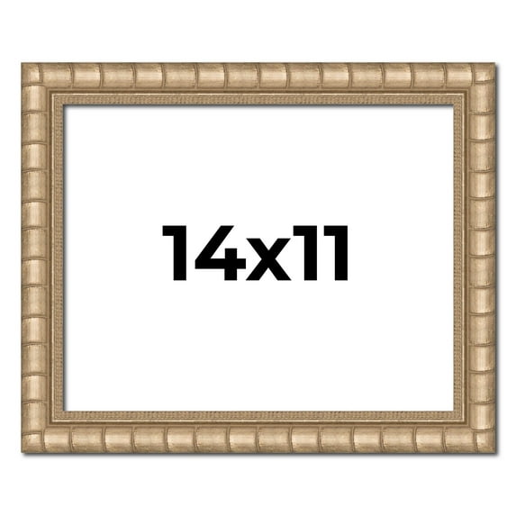 14x11 Frame Silver Real Wood Picture Frame Width 1.5 inches | Interior Frame Depth 0.5 inches |