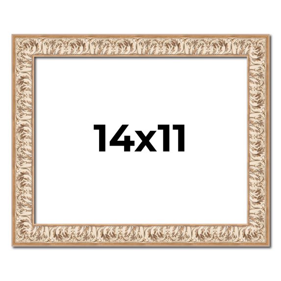 14x11 Frame White Real Wood Picture Frame Width 1.5 inches | Interior Frame Depth 0.5 inches |