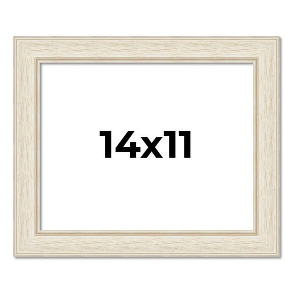 14x11 Frame White Real Wood Picture Frame Width 1.75 inches | Interior Frame Depth 0.5 inches |