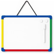 14x11 Inch Double-Sided Whiteboard with Colorful Frame, Small Dry Erase Board for School & , Includes 1 Marker & 2