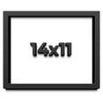 thumbnail image 1 of 14x11 Shadow Box Frame Black | 2 Inches Deep Real Wood Contemporary Shadowbox Display Frame | UV, 1 of 4