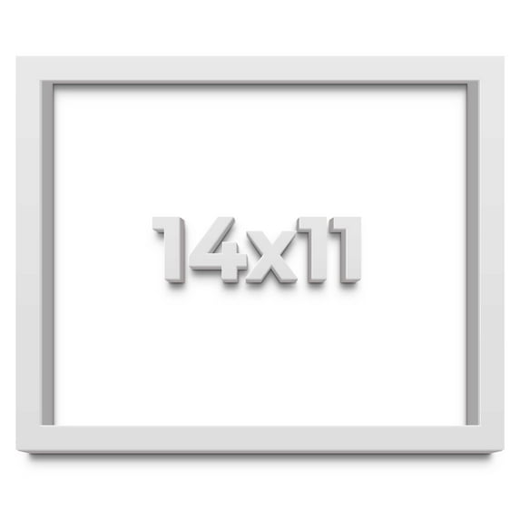14x11 White Shadowbox Frame - Interior Size 14x11x1.75 Inches - Made to Display Items Up To 1.75 Inches Deep