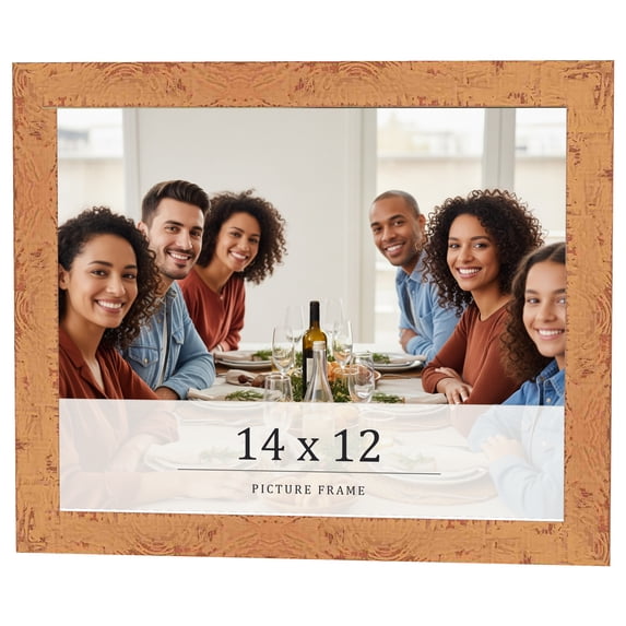 14x12 Frame Beige Real Wood Picture Frame Width 1.25 inches | Interior Frame Depth 0.5 inches |