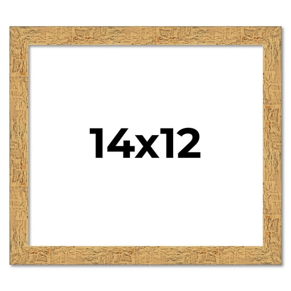 14x12 Frame Beige Real Wood Picture Frame Width 1.25 inches | Interior Frame Depth 0.5 inches |