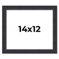 thumbnail image 1 of 14x12 Frame Black Real Wood Picture Frame Width 1.25 Inches | Interior Frame Depth 0.5 Inches |, 1 of 8