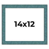 14x12 Frame Blue Rustic Barnwood Solid Wood Picture Frame Width 1.25 Inches | Interior Depth 0.5