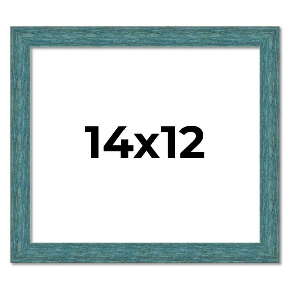 14x12 Frame Blue Rustic Barnwood Solid Wood Picture Frame Width 1.25 Inches | Interior Depth 0.5