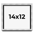 thumbnail image 1 of 14x12 Frame Brushed Silver Solid Wood Picture Frame | 0.75 Inch Moulding Width | Rabbet Depth 0.75, 1 of 5