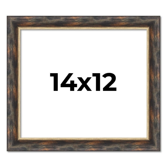 14x12 Frame Gold Real Wood Picture Frame Width 1.5 inches | Interior Frame Depth 0.5 inches |