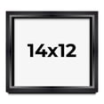 thumbnail image 1 of 14x12 Shadow Box Frame Black | 1.25 inches Deep Real Wood Contemporary Shadowbox Display Frame | UV, 1 of 8