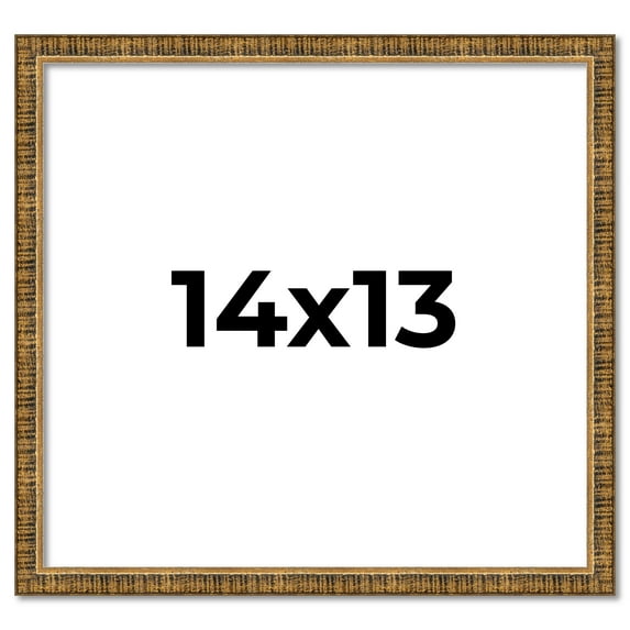 14x13 Frame Gold Picture Frame - Complete Modern Photo Frame Includes UV Acrylic Shatter Guard