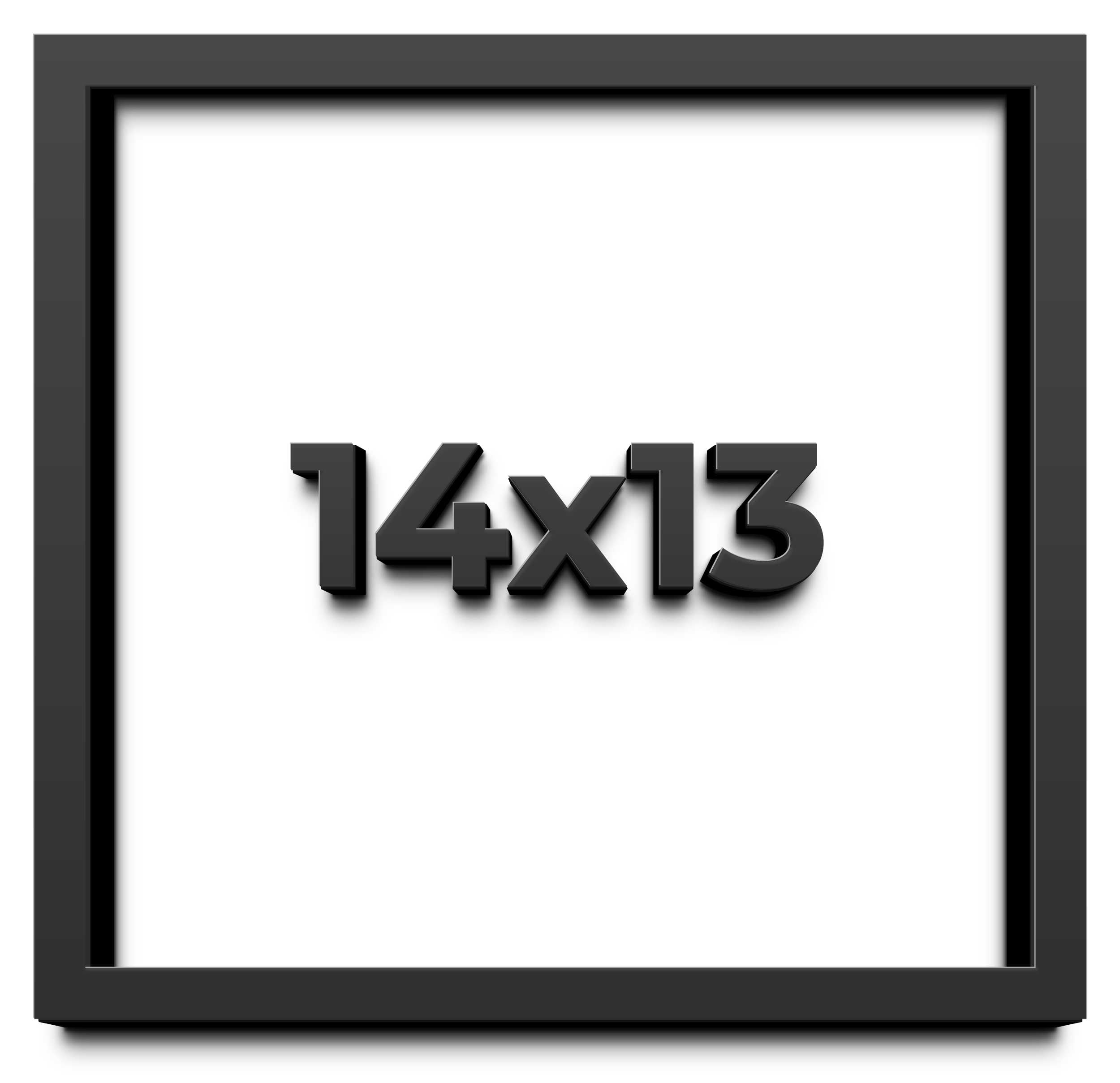 14x13 Frame 14x13 Shadow Box Frame Black | 1 inches Deep Real Wood Contemporary ...