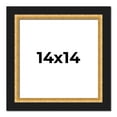 thumbnail image 1 of 14x14 Frame Gold Real Wood Picture Frame Width 2.25 Inches | Interior Frame Depth 0.5 Inches |, 1 of 8