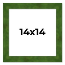 14x14 Frame Green Burl Solid Wood Picture Frame | 1.75 Inches Moulding Width | Interior Frame Depth