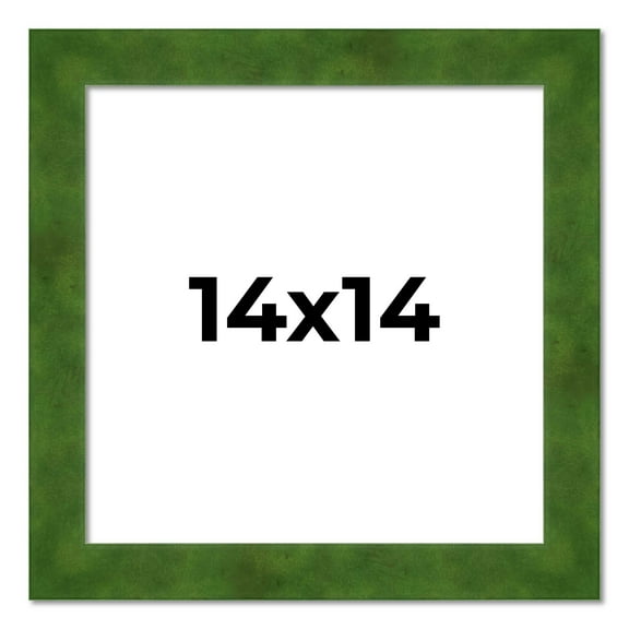 14x14 Frame Green Burl Solid Wood Picture Frame | 1.75 Inches Moulding Width | Interior Frame Depth