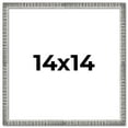 thumbnail image 1 of 14x14 Frame Silver Grey Distressed Solid Wood Picture Frame | 0.75 Inch Moulding Width | Interior, 1 of 8