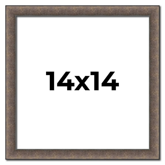 14x14 Frame Silver Real Wood Picture Frame Width 1.25 Inches | Interior Frame Depth 0.5 Inches |