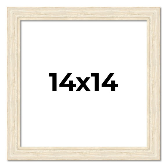 14x14 Frame White Real Wood Picture Frame Width 1.5 inches | Interior Frame Depth 0.5 inches | Barn
