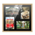 thumbnail image 1 of 14x14 Natural Wood Collage Frame w/ Black Mat for 4 Pictures - 5x7 Photos, 1 of 5