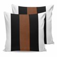 thumbnail image 1 of 14x14 Pillow Covers Set of 2, Brown Black White Throw Pillow Covers Decorative Couch Cushion Case, Contemporary Boho Modern Art Microfiber Square Pillowcases for Bedroom Car Living Room, 1 of 7