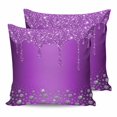 thumbnail image 1 of 14x14 Pillow Covers Set of 2, Modern Purple Throw Pillow Covers Decorative Couch Cushion Case, Abstract Diamond Luxury Gradient Microfiber Square Pillowcases for Bedroom Car Living Room, 1 of 7