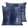 thumbnail image 1 of 14x14 Pillow Covers Set of 2, Navy Blue Throw Pillow Covers Decorative Couch Cushion Case, Retro Oil Painting Modern Abstract Art Aesthetics Microfiber Square Pillowcases for Bedroom Car Living Room, 1 of 7