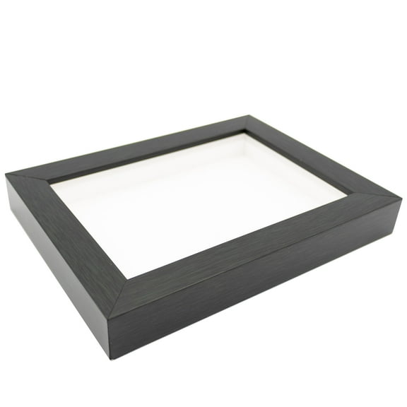 14x14 Shadowbox Gallery Wood Frames - Charcoal Gray DEEP Shadow Box Frame - Display Depth of 3/4" -