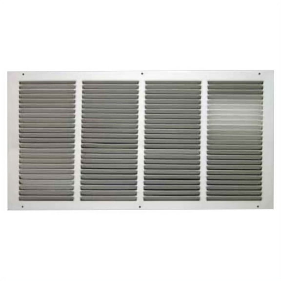 14x14 Soft White Return Air Grille (Stamped from Cold Roll Steel) - Shoemaker 1050