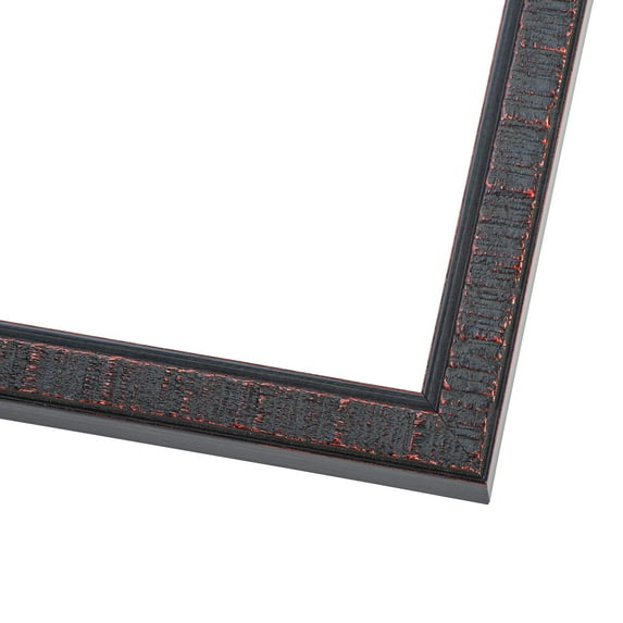 14x14 Textured Brown Picture Frame - UV Acrylic, Foam Board Backing, Hanging Hardware