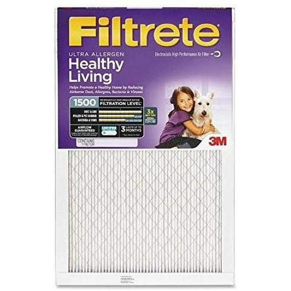14x14x1 13.7 x 13.7 Filtrete Healthy Living 1500 Filter by 3M 4 Pack