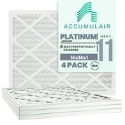 14x14x1 (13.75 x 13.75) Accumulair Platinum 1-Inch Filter (MERV 11) (4 Pack)