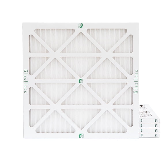 14x14x1 MERV 10 Pleated HVAC Air Filters by Glasfloss. ( Quantity 5 ) Exact Size: 13-1/2 x 13-1/2 x 7/8